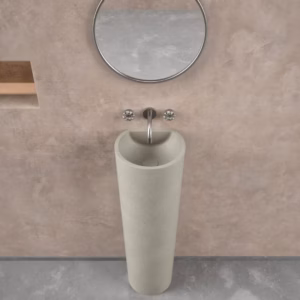 Ideavit IDEA.EVO D1 betonnen wastafel op voetstuk