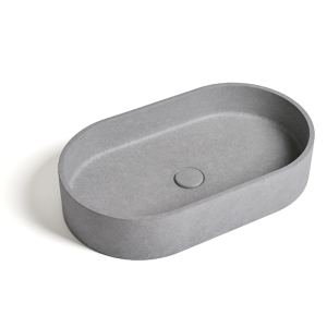 Ideavit IDEA.FORM B1 betonnen vrijstaande wastafel ovaal