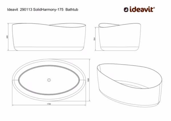 Ideavit Solidharmony vrijstaand bad
