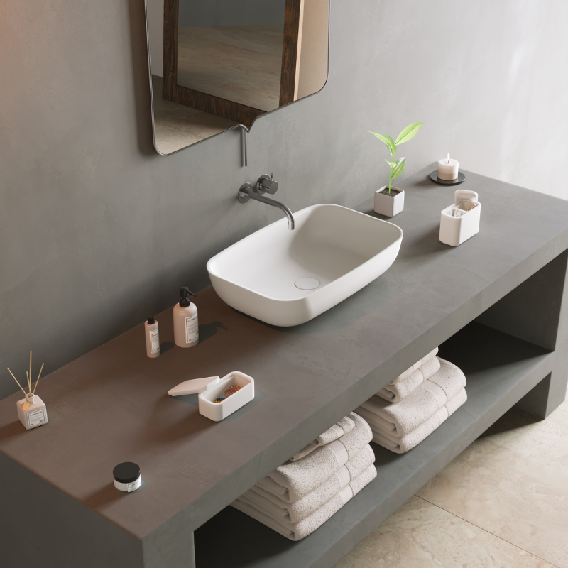 Ideavit Solidpool 55 vrijstaande wastafel