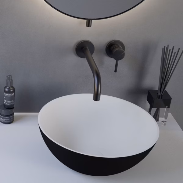 Ideavit Solidthin 39 BL WH vrijstaande wastafel