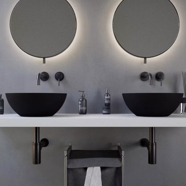 Ideavit Solidthin 39 BL WH vrijstaande wastafel
