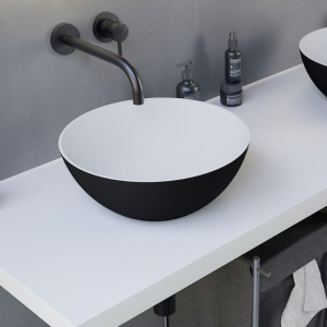 Ideavit Solidthin 39 BL WH vrijstaande wastafel