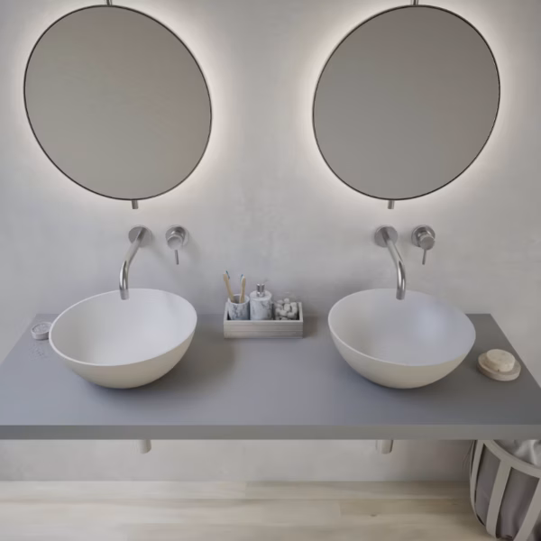 Ideavit Solidthin 39 PE WH vrijstaande wastafel