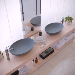 Ideavit Solidthin OVG vrijstaande wastafel