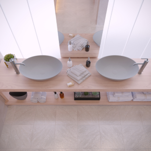 Ideavit Solidthin OVLG vrijstaande wastafel