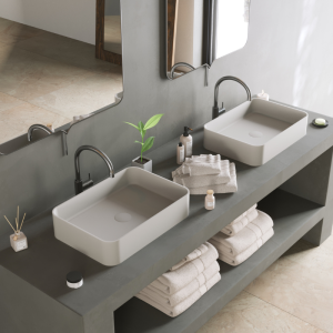 Ideavit Solidthin SQ vrijstaande wastafel