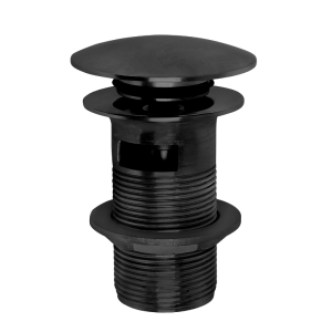 RVS click wastafel afsluiter doorvoer met overloop PVD GMB