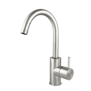 RVS wastafel opbouwkraan boogkraan