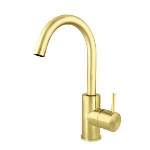 RVS wastafel opbouwkranen boogkraan PVD GOUD