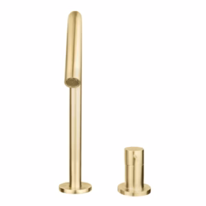 RVS wastafel inbouwkraan mengkraan compleet PVD gold