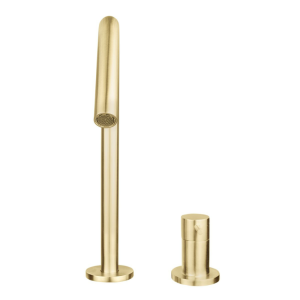 RVS wastafel inbouwkraan mengkraan compleet PVD gold