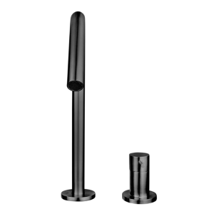 RVS wastafel inbouwkraan mengkraan compleet PVD gunmetal black