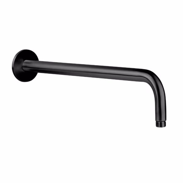 RVS Regendouche wandaansluiting 50 cm PVD Zwart