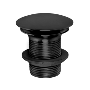 RVS click wastafel afsluiter doorvoer met overloop niet afsluitbaar PVD GMB