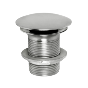 RVS click wastafel afsluiter doorvoer met overloop niet afsluitbaar RVS 316