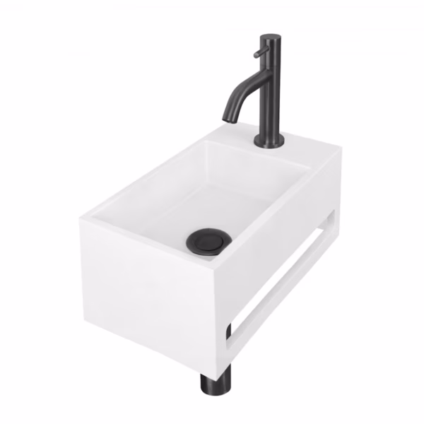 Solid Surface RVS gunmetal fonteinset