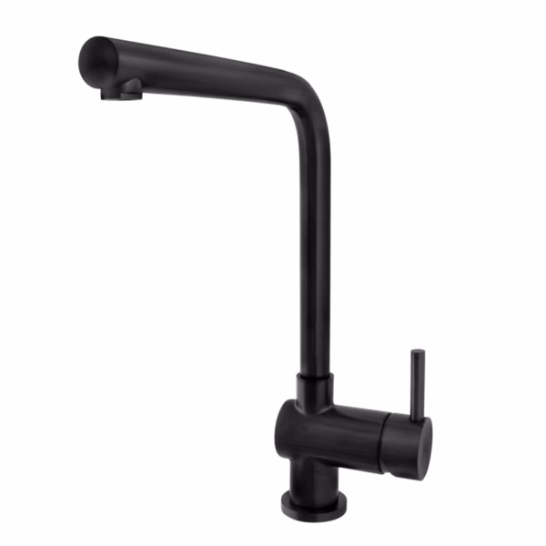 rvs keukenkraan hoek uitloop gunmetal black