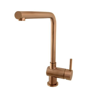 rvs keukenkraan hoek uitloop raw copper