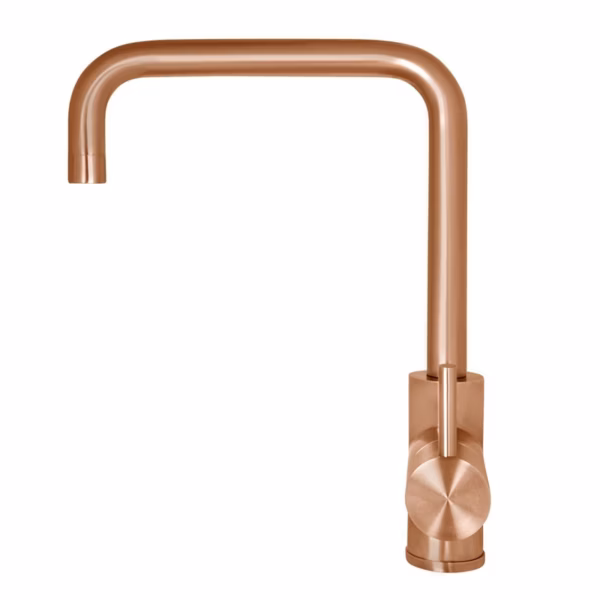 rvs keukenkraan rechthoek raw copper