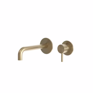 RVS 316l wastafel inbouw kraan 20cm PVD gold