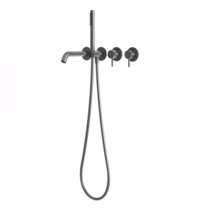 rvs 316L badthermostaatkraan inbouw PVD gunmetal
