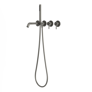 rvs 316L badthermostaatkraan inbouw PVD gunmetal