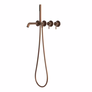 rvs 316L badthermostaatkraan inbouw PVD rawcopper