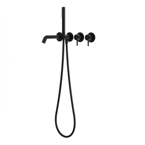 rvs 316L badthermostaatkraan inbouw PVD zwart