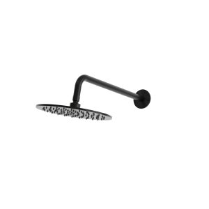 rvs 316L regendouche met wanduitloop pvd black