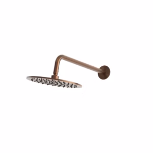 rvs 316L regendouche met wanduitloop pvd raw copper