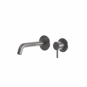 rvs 316L wastafelkraan inbouw PVD gunmetal black