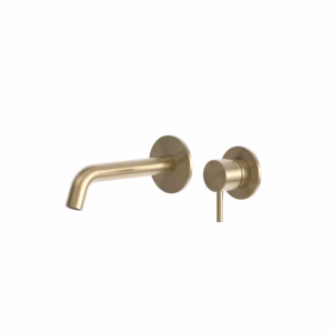 rvs 316L wastafelkraan inbouw PVD light gold