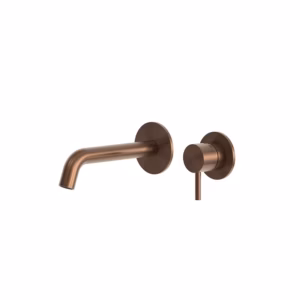 rvs 316L wastafelkraan inbouw PVD rawcopper