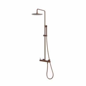 rvs 316l thermostaat doucheset opbouw 25 cm PVD raw copper