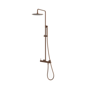 rvs 316l thermostaat doucheset opbouw 25 cm PVD raw copper