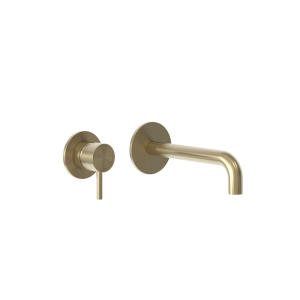 RVS 316l wastafel inbouw kraan 25cm PVD gold