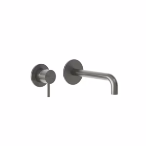 RVS 316l wastafel inbouw kraan 25cm PVD gunmetal black