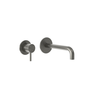 RVS 316l wastafel inbouw kraan 25cm PVD gunmetal black