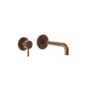 RVS 316l wastafel inbouw kraan 25cm PVD raw copper