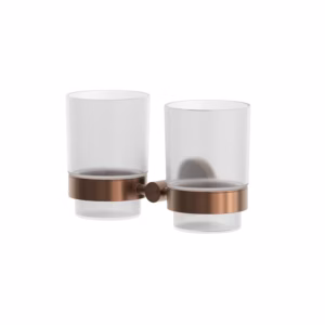 rvs 316L glashouder dubbel PVD rawcopper