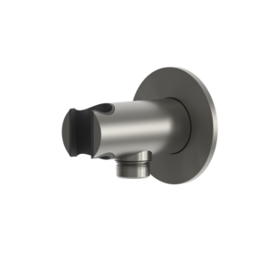 rvs 316L hand douche houder met wateraansluiting PVD gunmetal black