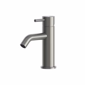 rvs 316L opbouw wastafelkraan PVD gunmetal black