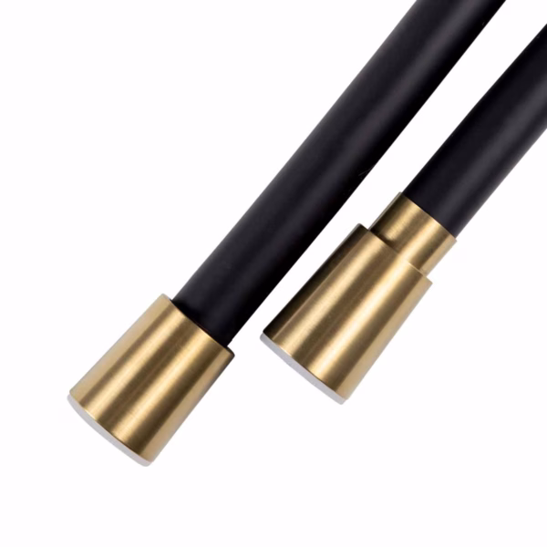 doucheslang van flexibel matzwart siliconen 150 cm light gold 02