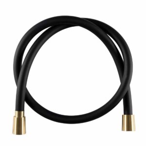 doucheslang van flexibel matzwart siliconen 150 cm light gold