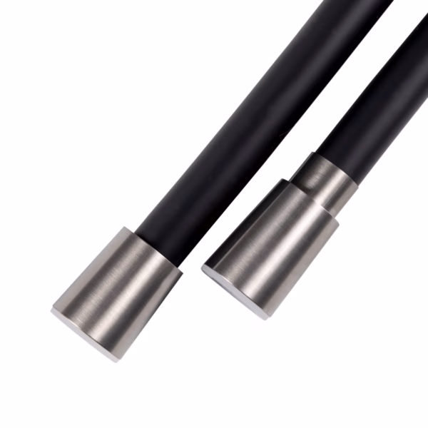 doucheslang van flexibel matzwart siliconen 150 cm rvs 316 02